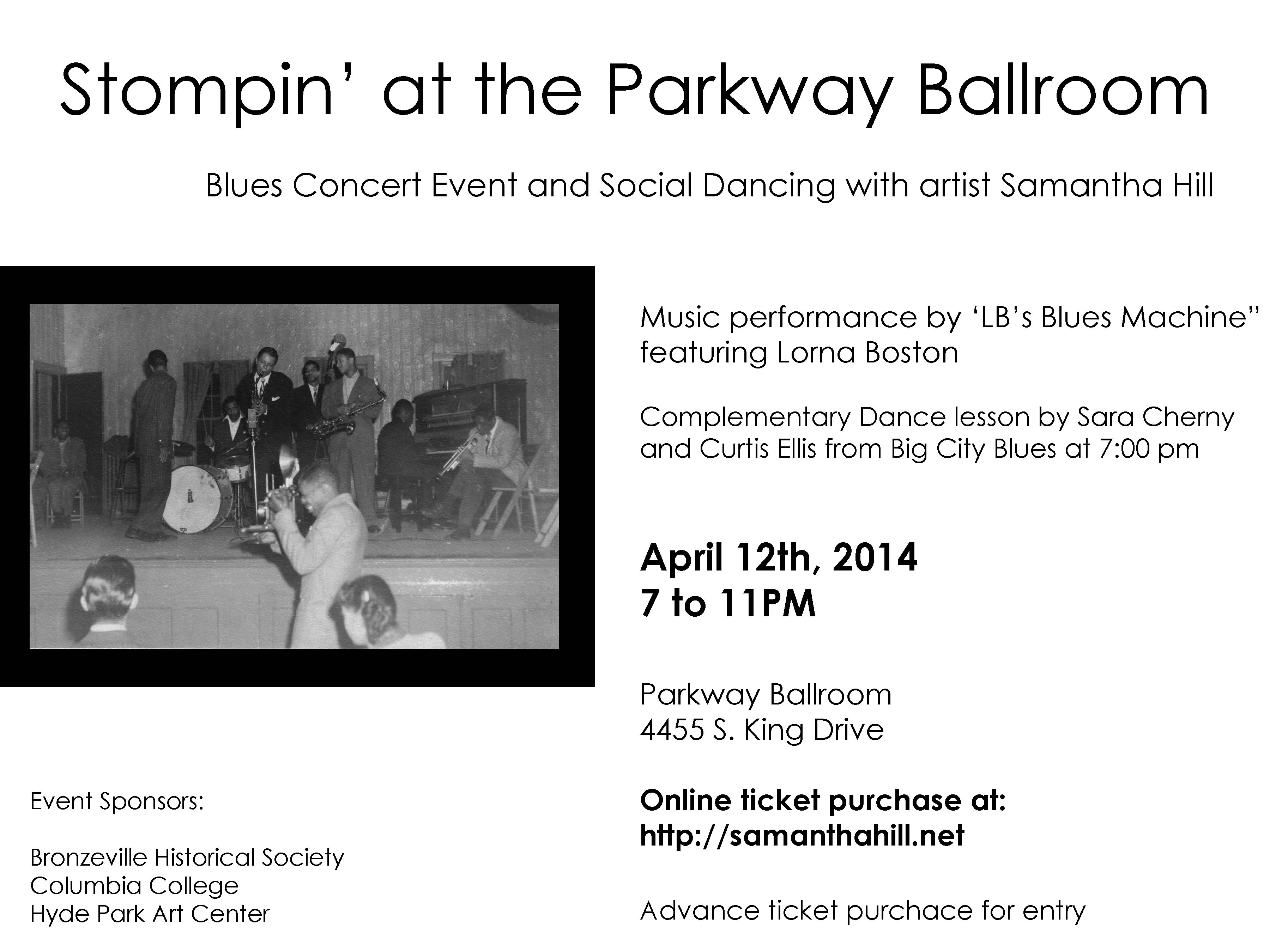 Parkway Ballroom event – Sat April 12, 2014 7pm-11pm