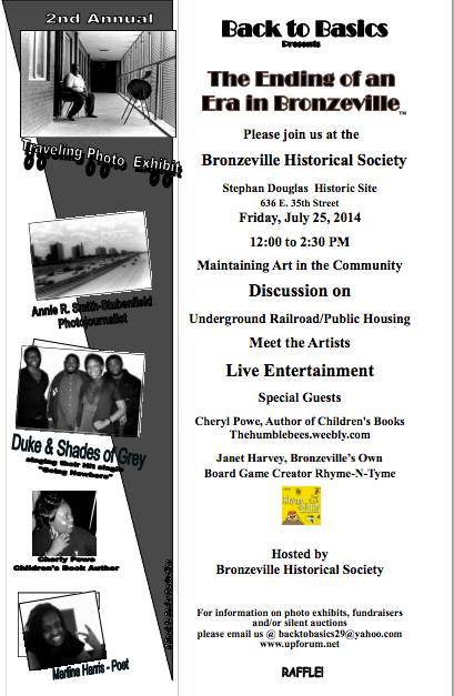 Bronzeville Art Exhibit – Friday July 25, 2014