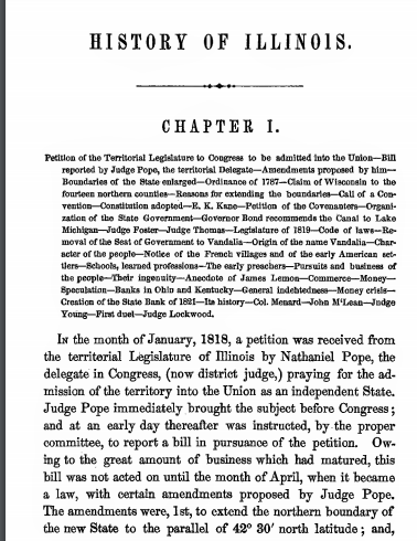 History of Illinois –                                     FREE State or SLAVE State 1818-1847?