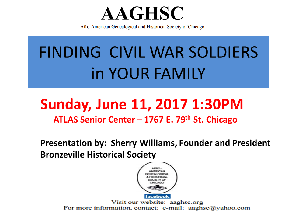 Finding your Civil War Soldier Ancestors  FREE Event – Sun June 11, 2017 at 1:30PM